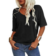 T-shirt d'été RL à manches courtes, col en V