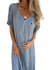 Chemisier en lin à volants et col rond Ralph Lauren