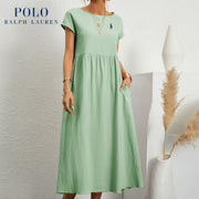 [Ralph Lauren] Robe ample en coton et lin