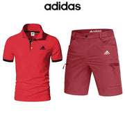 Nouveau t-shirt d'été adidas® pour homme, léger, confortable et respirant (ensemble deux pièces).
