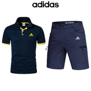 Nouveau t-shirt d'été adidas® pour homme, léger, confortable et respirant (ensemble deux pièces).