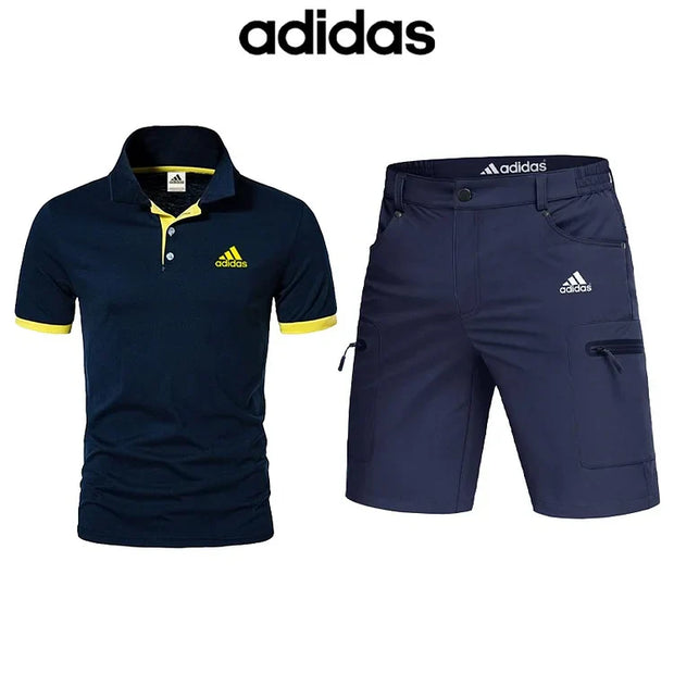 Nouveau t-shirt d'été adidas® pour homme, léger, confortable et respirant (ensemble deux pièces).