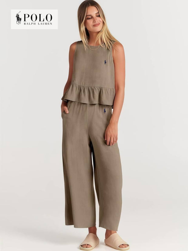 Ensembles deux pièces à volants pour femme