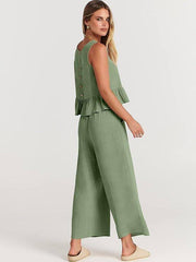 Ensembles deux pièces à volants pour femme