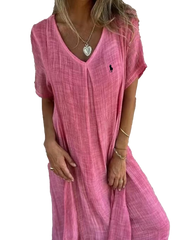 Chemisier en lin à volants et col rond Ralph Lauren