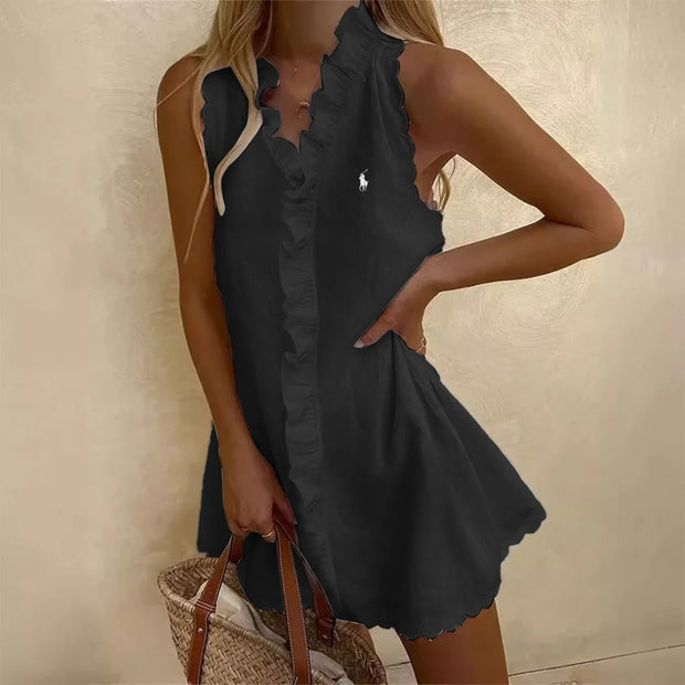 Robe ample sans manches de couleur unie Ralph Lauren