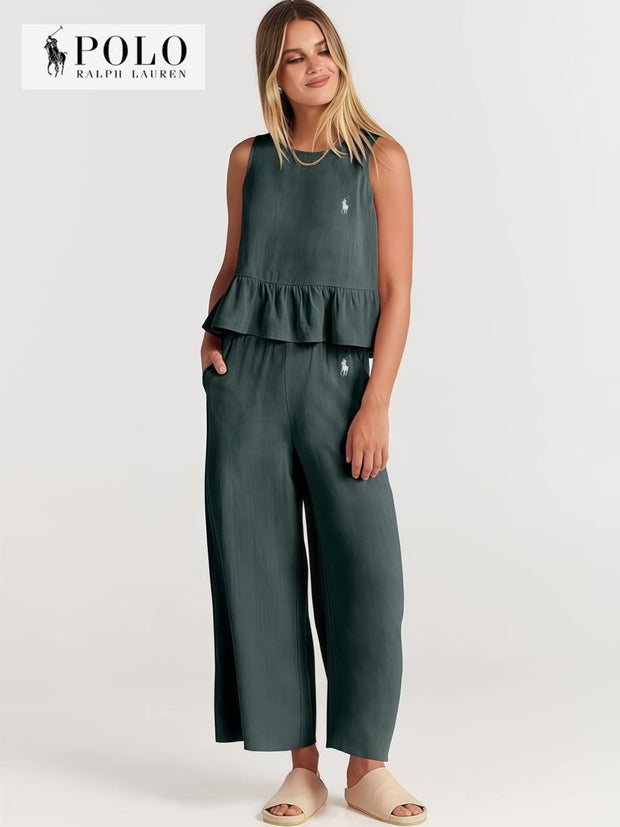 Ensembles deux pièces à volants pour femme