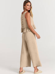 Ensembles deux pièces à volants pour femme