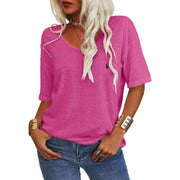 T-shirt d'été RL à manches courtes, col en V