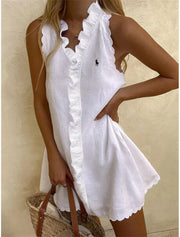 Robe ample sans manches de couleur unie Ralph Lauren