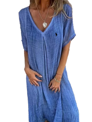 Chemisier en lin à volants et col rond Ralph Lauren