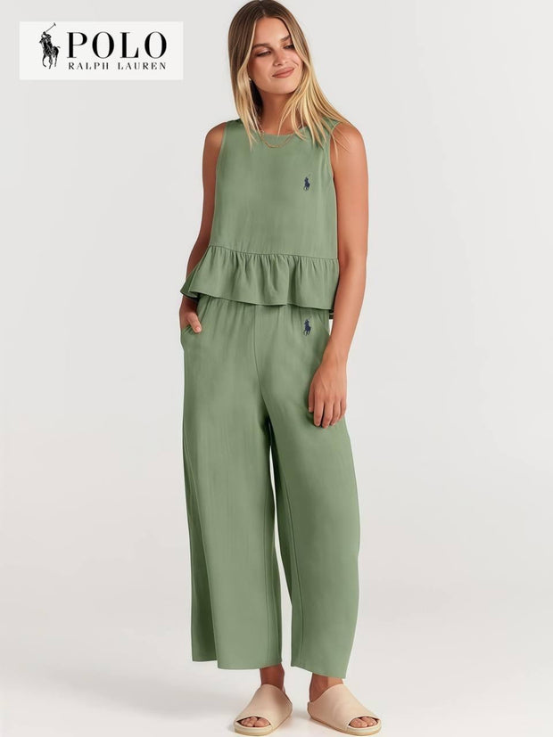 Ensembles deux pièces à volants pour femme