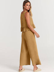 Ensembles deux pièces à volants pour femme