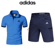 Nouveau t-shirt d'été adidas® pour homme, léger, confortable et respirant (ensemble deux pièces).