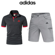 Nouveau t-shirt d'été adidas® pour homme, léger, confortable et respirant (ensemble deux pièces).